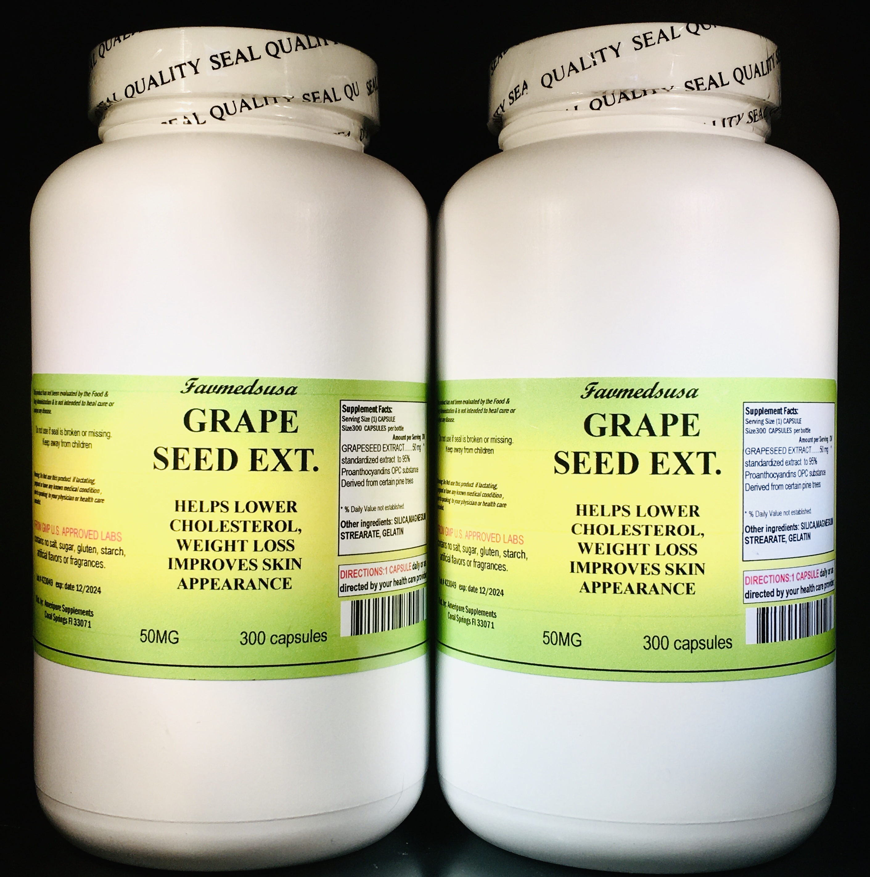 Grapeseed Extract 50mg - 600 (2x300) capsules